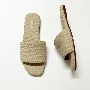 Naghedi Womens St Barths Single Strap Handwoven Slip On Slide Sandals Size 38